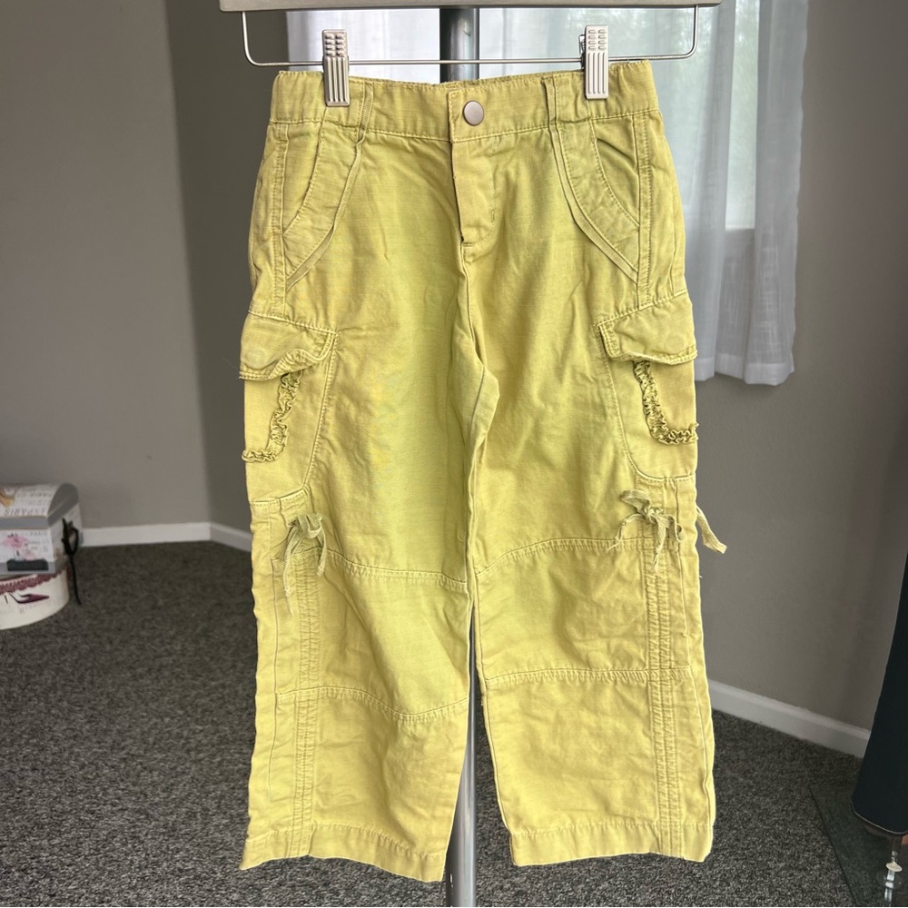 Da-Nang Khaki Green Cargo Pants for Kids